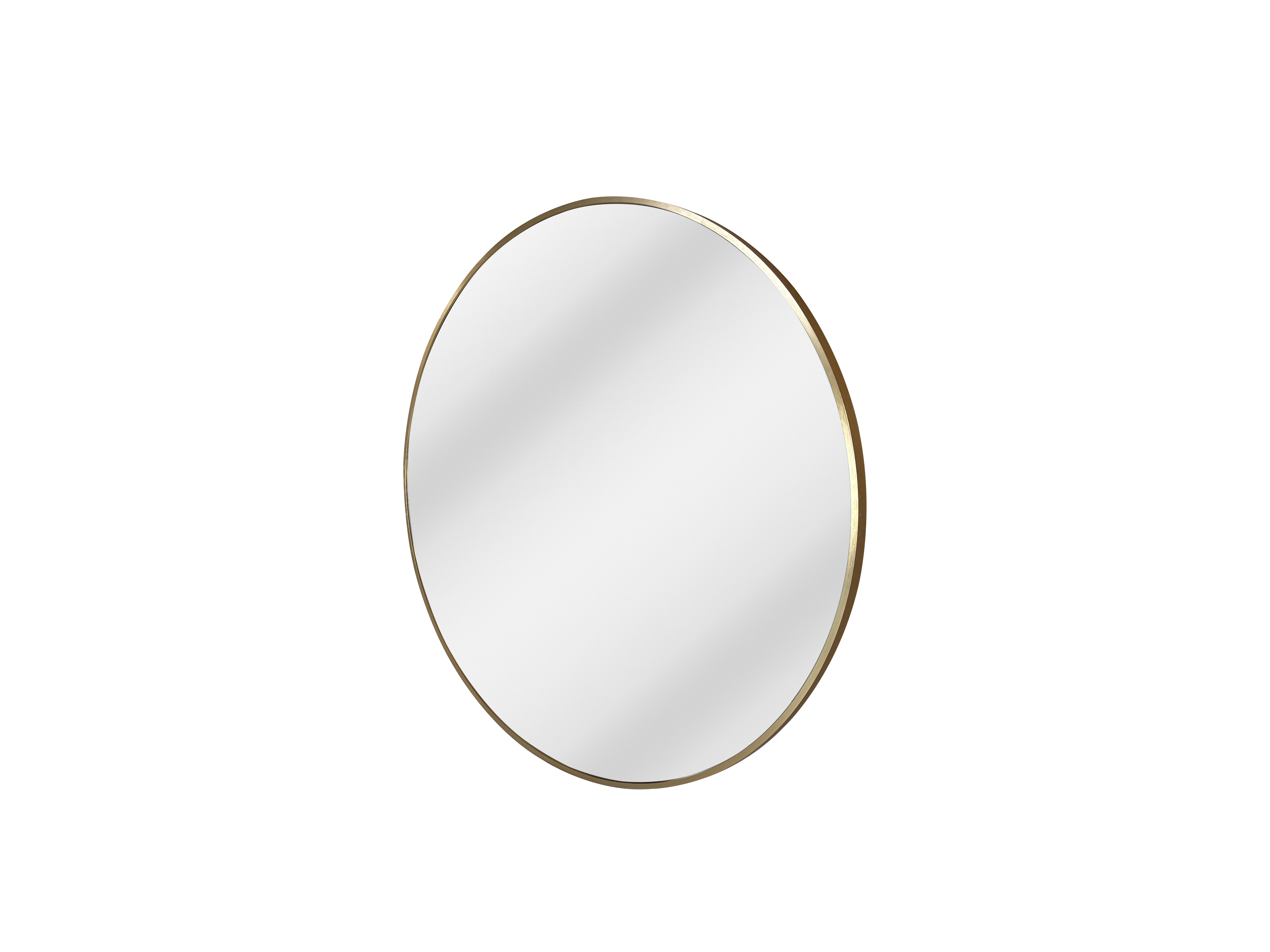 Georgia Round Wall Mirror: Gold Frame